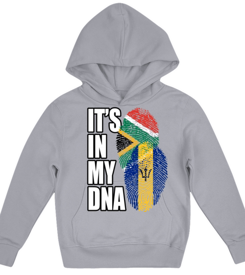 Barbadian And South African Mix Heritage DNA Flag Kids Hoodie
