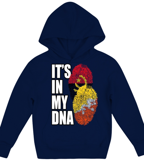 Bhutanese And Angolan Mix Heritage DNA Flag Kids Hoodie