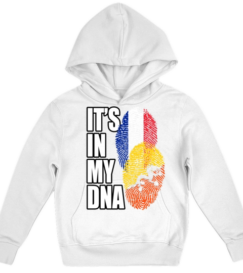 Bhutanese And French Mix Heritage DNA Flag Kids Hoodie