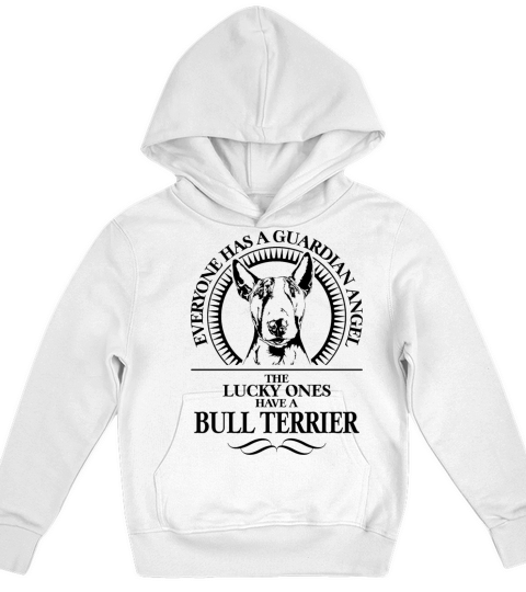 Bull Terrier Guardian Angel Dog quote Kids Hoodie