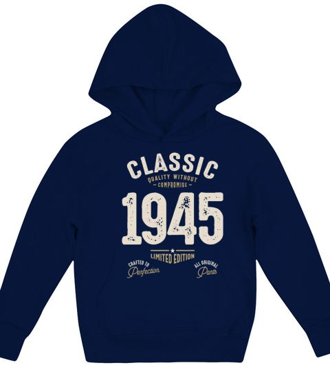 Classic 1945 - 77th Birthday Retro Vintage Kids Hoodie