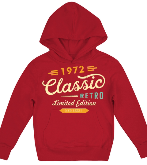 Classic Retro 1972 Limited Edition Kids Hoodie