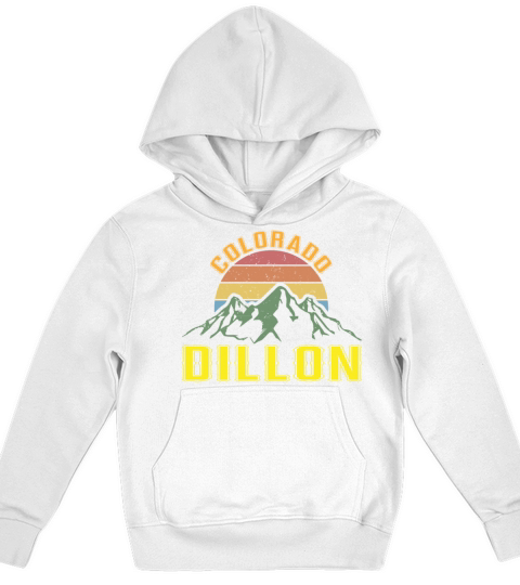 Colorado Dillon Vintage Mountains Hiking Wildlife Kids Hoodie