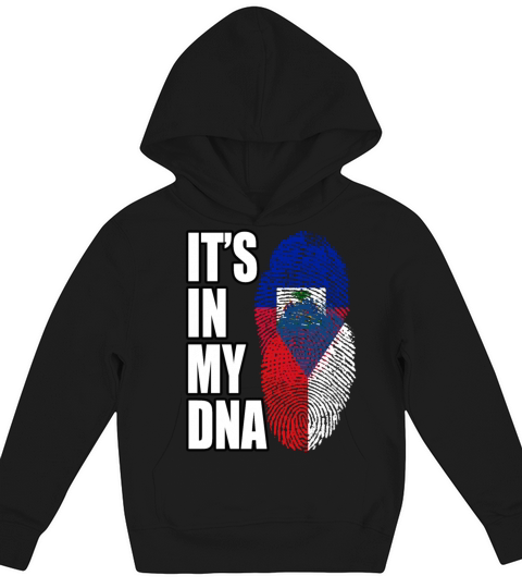 Czech And Haitian Mix Heritage DNA Flag Kids Hoodie