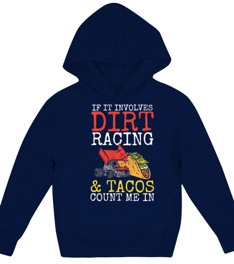 Dirt Track Racing Taco Motorsport Dirt Sprint Cars Kids Hoodie