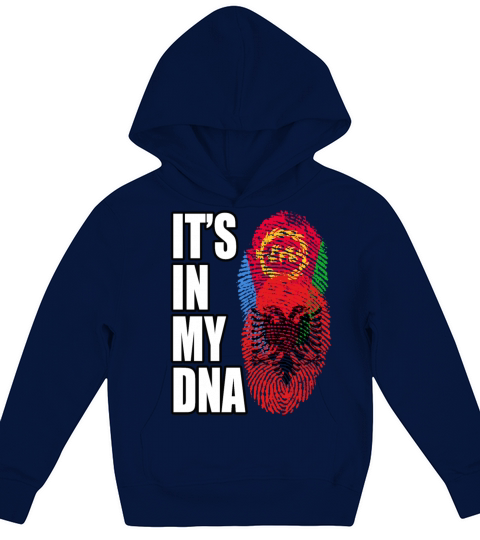 Eritrean And Albanian Mix Heritage DNA Flag Kids Hoodie