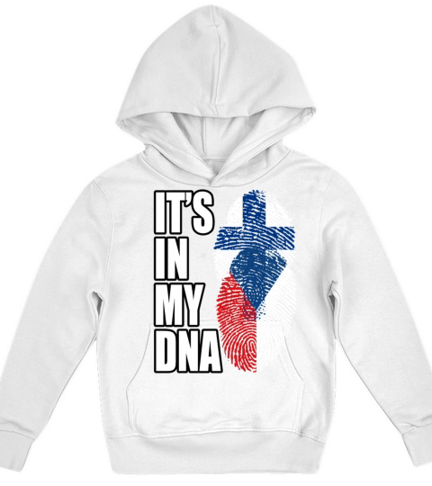 Finland And Czech Mix Heritage DNA Flag Kids Hoodie