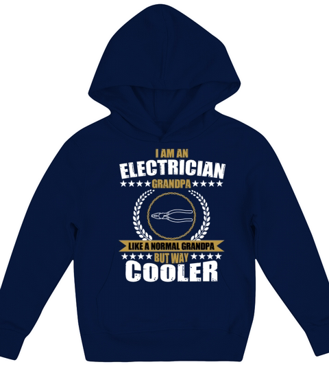 Funny Electrician Grandpa Design For Men Kids Hoodie