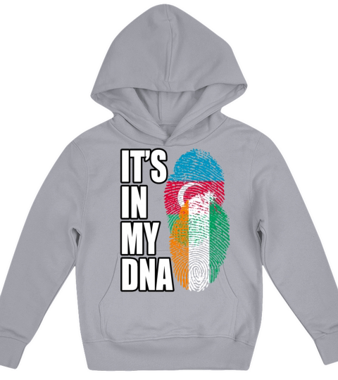 Ivorian And Azerbaijani Mix Heritage DNA Flag Kids Hoodie