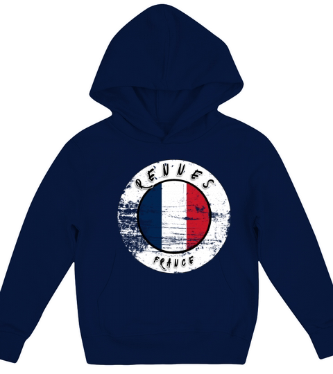 Rennes France Vintage Kids Hoodie