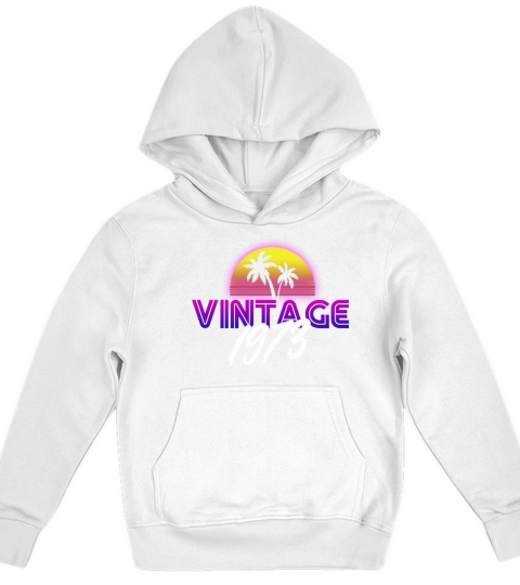 Retrowave Vintage 1973 Birthday Gift Idea Kids Hoodie