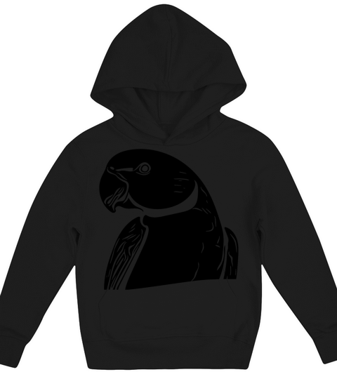 Ring-necked Parakeet Portrait Vintage Parrot Kids Hoodie