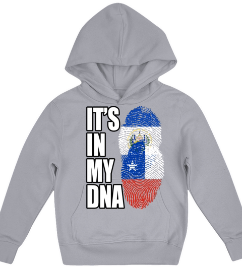 Salvadoran And Chilean Mix Heritage DNA Flag Kids Hoodie