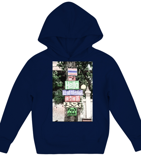 Thailand Hello Signs Travel Kids Hoodie