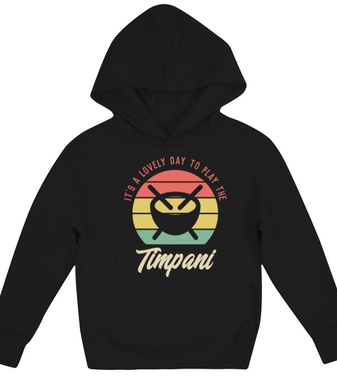 Vintage Timpani Lover Kids Hoodie
