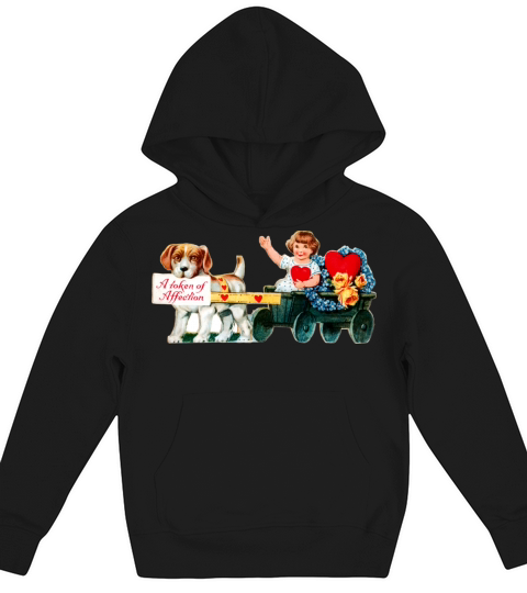 Vintage Valentines Day Kids Hoodie