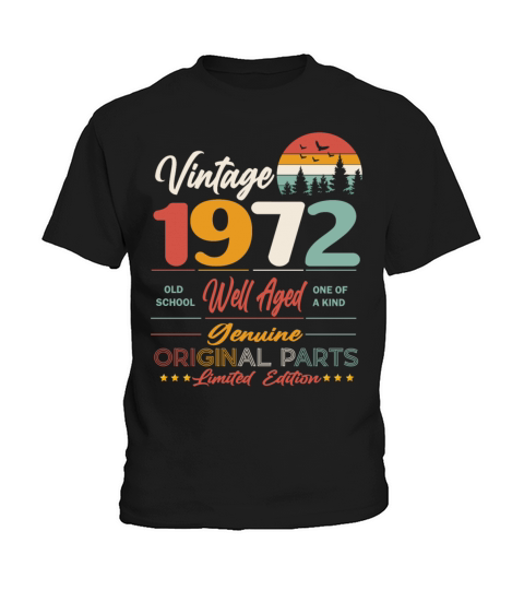 1972 Original vintage vintage retro birthday Kids T-Shirt