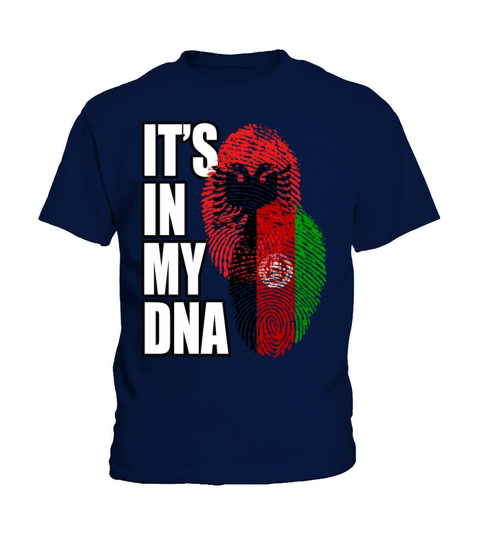 Albanian And Afghanistan Mix Heritage DNA Flag Kids T-Shirt