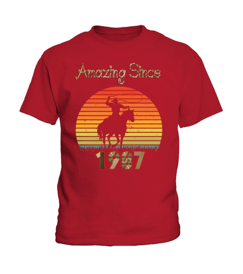 Amazing Since 1987 Vintage Birthday Shirts for Men Kids T-Shirt