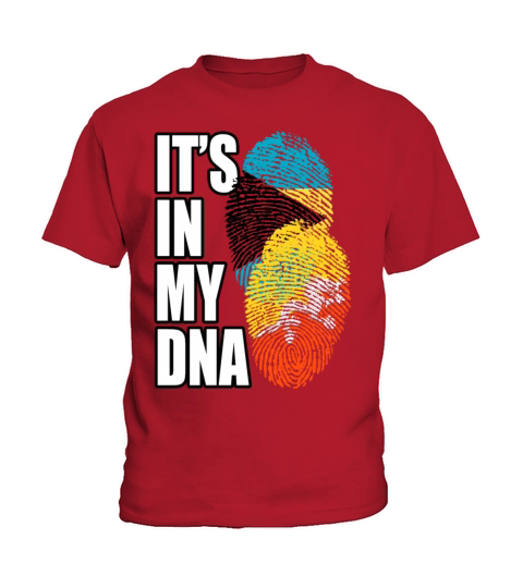 Bhutanese And Bahamian Mix Heritage DNA Flag Kids T-Shirt