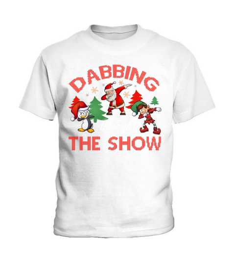 Dabbing Through The Show Christmas Shirt Kids T-Shirt