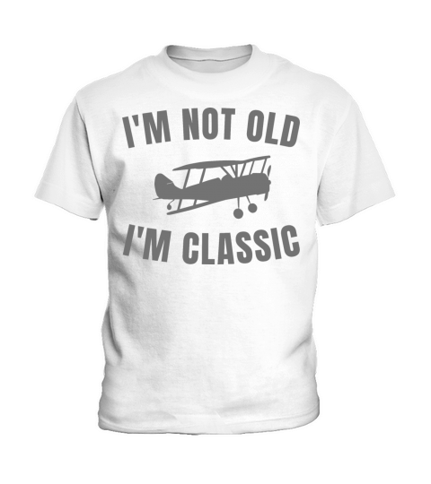 Funny Retro Vintage Pilot Im Not Old Im Classic Kids T-Shirt