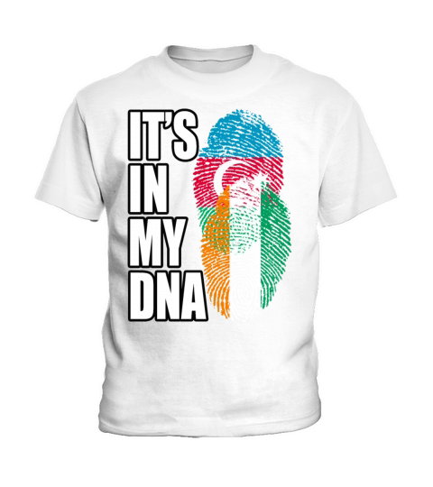 Ivorian And Azerbaijani Mix Heritage DNA Flag Kids T-Shirt