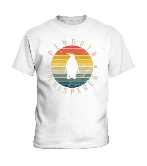 Penguin Whisperer Vintage Sunset Cute Womens Peng Kids T-Shirt