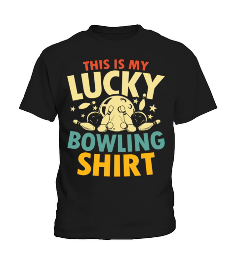 This is My Lucky Bowling Shirt Funny Bowling Kids T-Shirt