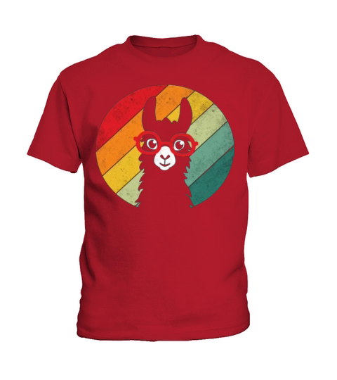 Vintage Llama Retro Colorful Alpaca Kids T-Shirt