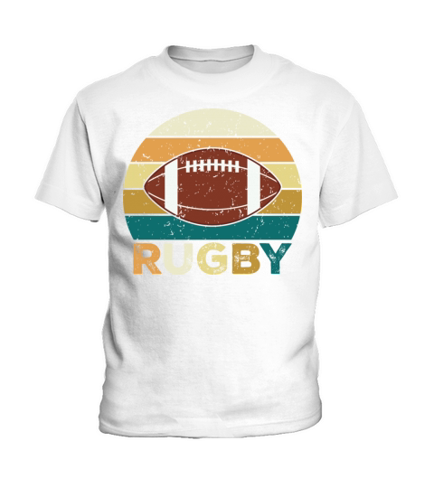 Vintage Retro Rugby Player And Coach Kids T-Shirt