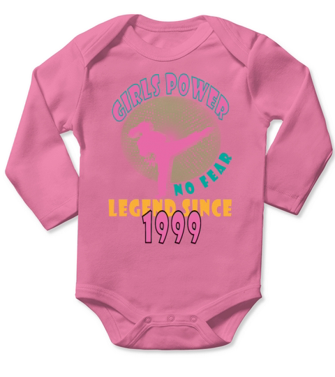 1999 vinatge Girls Power Birthday Long Sleeve Baby One-Piece