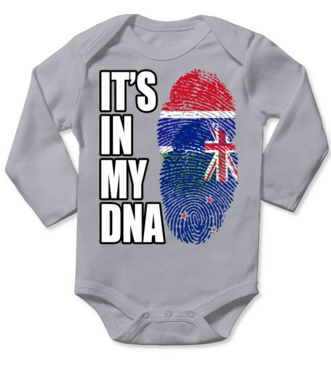 Gambian And New Zealand Mix Heritage DNA Flag Long Sleeve Baby One-Piece