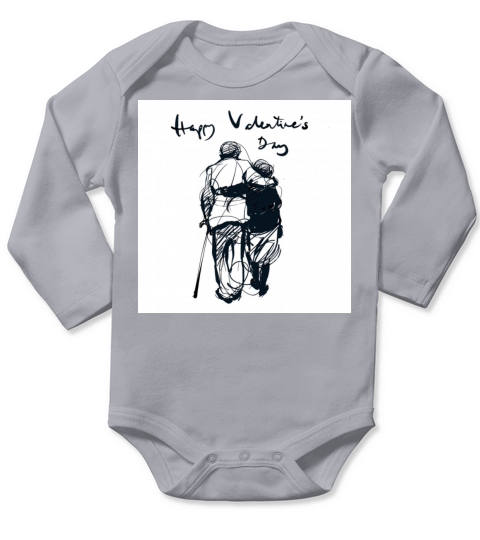 happy valentine Long Sleeve Baby One-Piece