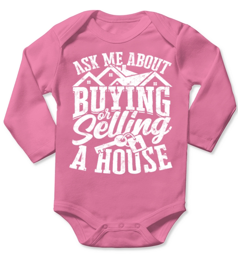 House Realtor Real Estate Agent Property Home Long Sleeve Baby One-Piece