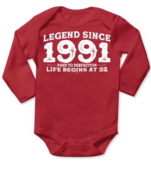Legend Since 1991 32 Year of Perfection - 32nd Long Sleeve Baby One-Piece
