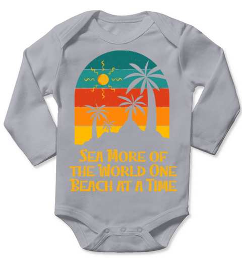 One Beach at a Time Trip Ocean Travel Beach Lover Long Sleeve Baby One-Piece