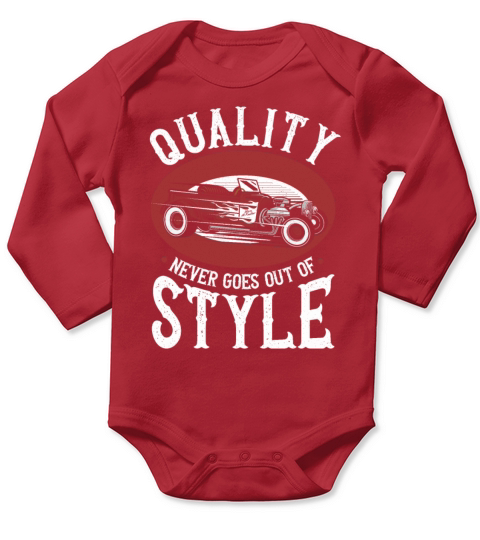 Quality Hot Rod Classic Car Vintage Hotrod Long Sleeve Baby One-Piece