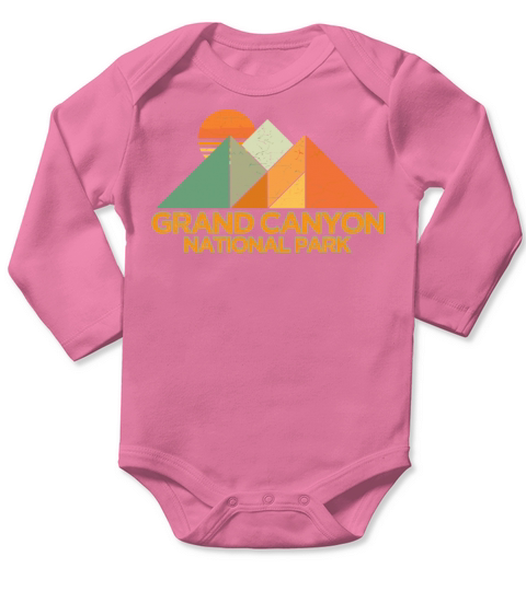 Retro Vintage Grand Canyon National Park T Long Sleeve Baby One-Piece