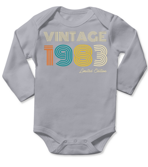 Vintage 1983 40th Birthday Long Sleeve Baby One-Piece