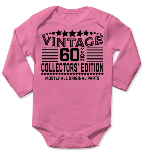 Vintage 60th Birthday Long Sleeve Baby One-Piece