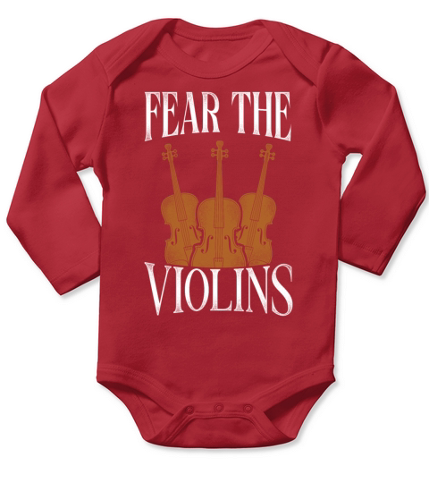 Violin Violinist Vintage Fear The Long Sleeve Baby One-Piece