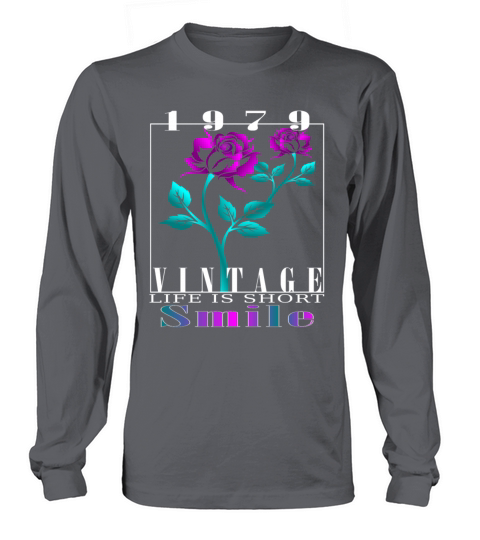 1979 Born Vintage Rose Gift Long sleeved Unisex