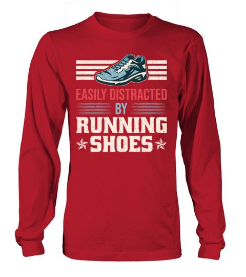 Easily Distracted By Running Shoes - Ironic Long sleeved Unisex