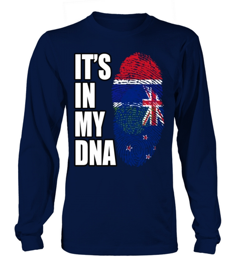 Gambian And New Zealand Mix Heritage DNA Flag Long sleeved Unisex