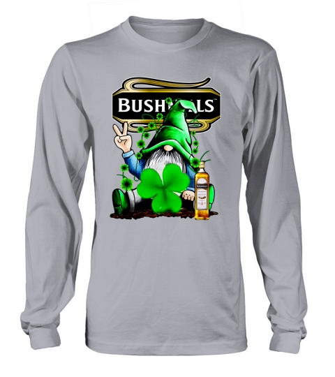 Gnome and Bushmills Irish Whiskey shamrock St Patrick’s Day shirt Long sleeved Unisex