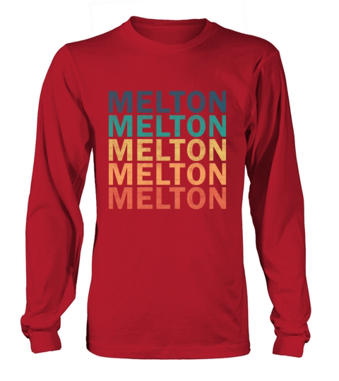 Melton Name T Shirt - Melton Vintage Retro Name Gi Long sleeved Unisex