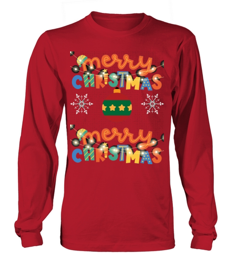 Merry Xmas Novelty Funny 80s Retro Fun Style Long sleeved Unisex