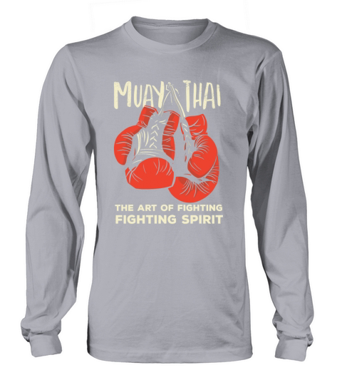 Muay Thai Vintage Retro Art Of Fighting Kickboxing Long sleeved Unisex