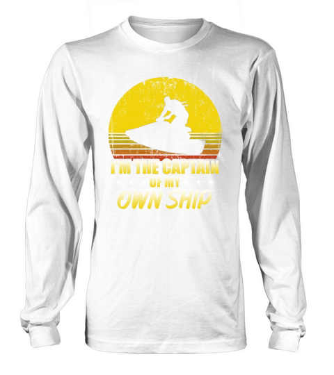 Retro Jetski Funny Jet Ski Captain Own Ship Long sleeved Unisex